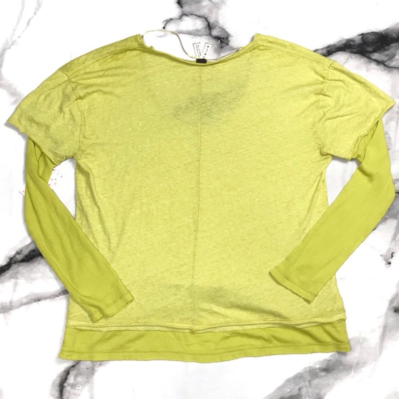 Free People Long Sleeve Magic Lime Top 🍈 - Picture 2 of 5